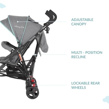 Lightweight Double Stroller for Infant & Toddler Travel