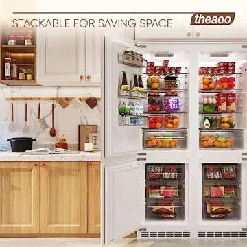 Refrigerator Organizer Bins - 8 Pack Clear Storage Containers