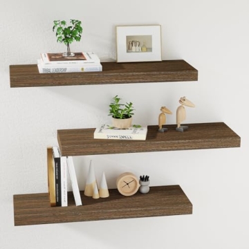 BOFIRE Wall Shelves for Living Room - Stylish Floating Wood Shelves for Home Decor