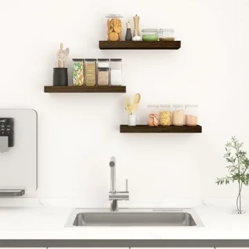 BOFIRE Wall Shelves - Modern Floating Wood Shelves