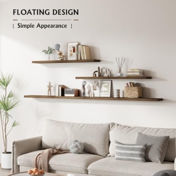 BOFIRE Wall Shelves - Modern Floating Wood Shelves