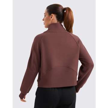 Shop CRZ YOGA Cozy Fleece Lined Zip Sweatshirt for Women