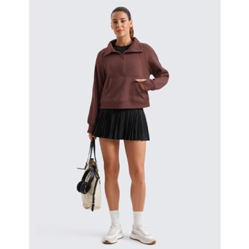 Shop CRZ YOGA Cozy Fleece Lined Zip Sweatshirt for Women
