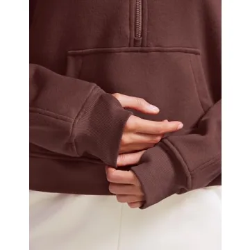 Shop CRZ YOGA Cozy Fleece Lined Zip Sweatshirt for Women