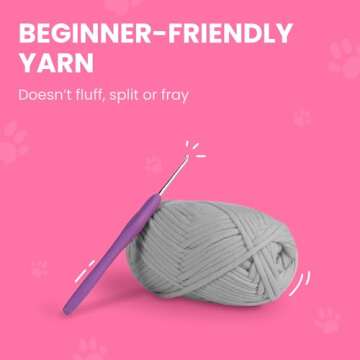 Cookie Box Crochet Kit for Beginners - Learn to Craft Amigurumi Stuffed Animals - Knitting Gift for Kids (13+) and Adults - Beginner-Friendly Yarn - Stitch-by-Stitch Video Tutorial - Bear Ted