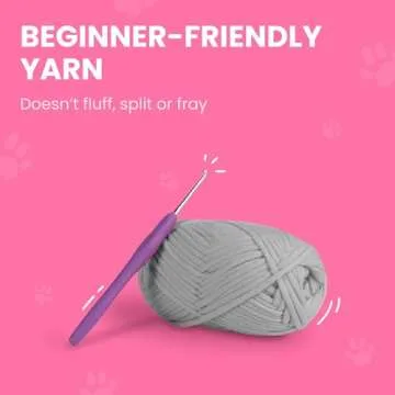 Cookie Box Crochet Kit for Beginners - Learn to Craft Amigurumi Stuffed Animals - Knitting Gift for Kids (13+) and Adults - Beginner-Friendly Yarn - Stitch-by-Stitch Video Tutorial - Bear Ted