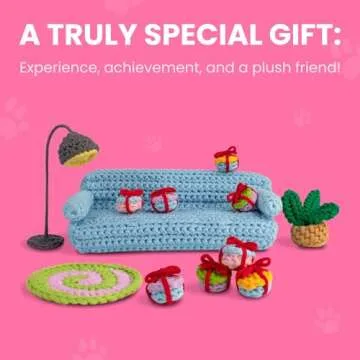 Cookie Box Crochet Kit for Beginners - Learn to Craft Amigurumi Stuffed Animals - Knitting Gift for Kids (13+) and Adults - Beginner-Friendly Yarn - Stitch-by-Stitch Video Tutorial - Bear Ted