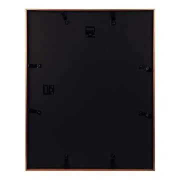 Frametory, 16x20 Metal Picture Frame with Mat for 11x14 Picture & Real Glass, Aluminum Photo Frame Collection (Rose Gold, 1 Pack)