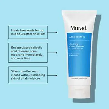 Murad Acne Control Clarifying Cream Cleanser - Gentle Facial Cleanser with Time Release Salicylic Ac...