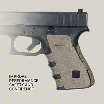 Talon Grips Adhesive Pistol Grip Compatible with Glock 19, 19 Gen5 MOS, 23, 25, 32, 38 – Made in The USA (Gen 4 Large Backstrap - Rubber Moss)