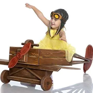 Happy Will Pilot Aviator Fleece Warm Hat Cap with Earmuffs for Kids Toddlers Celadon Brown