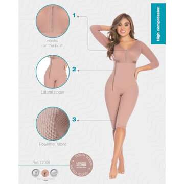 FAJAS DISENOS D'PRADA DELIÉ Faja Colombiana 008 High Compression Tummy Control Shapewear Lipo Compression Garment