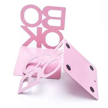 Book Ends - Decorative Metal Book Ends Supports for Bookrack Desk,Books, Unique Appearance Design,Heavy Duty