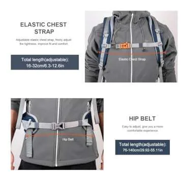 MOUNTAINTOP 40L Hiking Backpack,Lightweight Travel Backpack with Rain Cover for Outdoor Backpacking, Camping