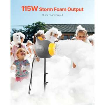 VEVOR Foam Machine - Powerful 115W Party Foam Cannon with Tripod Stand for Outdoor Events