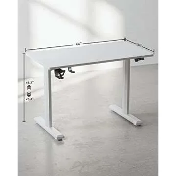 BANTI Electric Height Adjustable Standing Desk 44"x24"