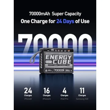 70000mAh PD 3.0 Power Bank with Fast Charging
