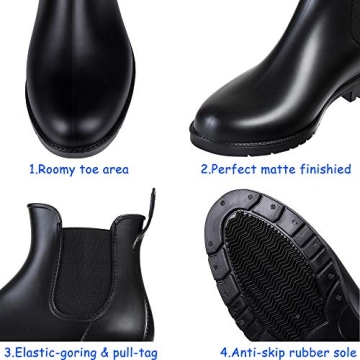 Stylish Asgard Women's Waterproof Chelsea Rain Boots