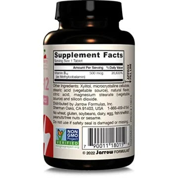 Boost Energy & Brain Health with Jarrow B-12 Chewable Tablets