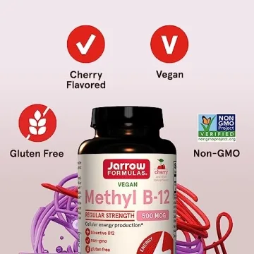 Boost Energy & Brain Health with Jarrow B-12 Chewable Tablets