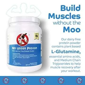 No Udder Protein Dairy Free Vegan Soy Free Protein Powder, Vanilla Delight