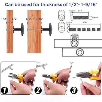 Ravinte 20 Pack 1-1/4 Inch Kitchen Cabinet Knobs Matte Black Zinc Pulls Door Handles for Dresser Drawers