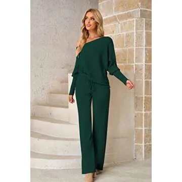 Trendy Women's One Shoulder Sweatsuit - Stylish Comfort!