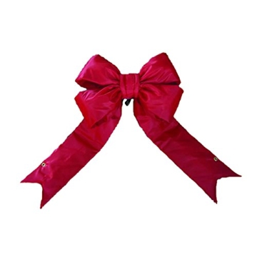 Vickerman 24" Red Nylon Decorative Christmas Bow - Large & Elegant for Holidays