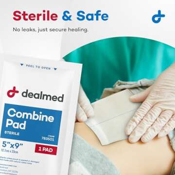 Dealmed ABD Pads - Sterile & Absorbent Wound Care 20 Pack