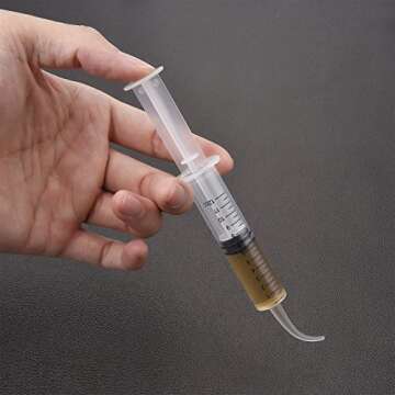 TecUnite 8 Pcs Syringe 12cc Dental Irrigation Syringe with Curved Tip for Wisdom Teeth Measurement Disposable Water Oral Mouth Liquid Tonsil Stone Squirt Mouthwash Cleaner Syringes