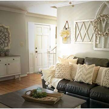 Rustic Wall Sconces Mason Jars Sconces with Remote Control LED Fairy Lights, Farmhouse Decor for Living Room Wall Decor of Bronze Retro Hooks, Silk Hydrangea Design for Home Decoration Set of Two