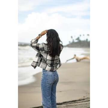 Shop Stylish Zeagoo Cropped Jacket - Warm Flannel Coat