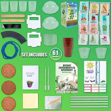 Hapinest Botany Science Experiments and Plant Discovery Kit for Kids Boys and Girls Ages 5 6 7 8 9 10 11 12 Years and Up