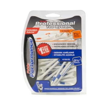 Pride Professional Tee System Plastic Golf Tees - Eco-Friendly 50 Pack, Perfect for All Golfers