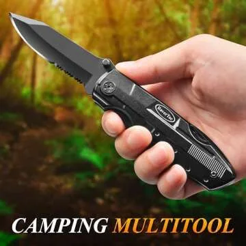 RoverTac 15-in-1 Pocket Knife Multitool - Versatile Outdoor Gear