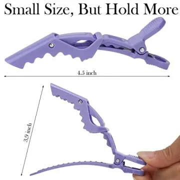 Ondder 24 Pack Professional Alligator Hair Clips for Styling and Salon - Plastic Gator Clips