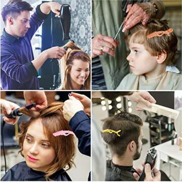 Ondder 24 Pack Professional Alligator Hair Clips for Styling and Salon - Plastic Gator Clips