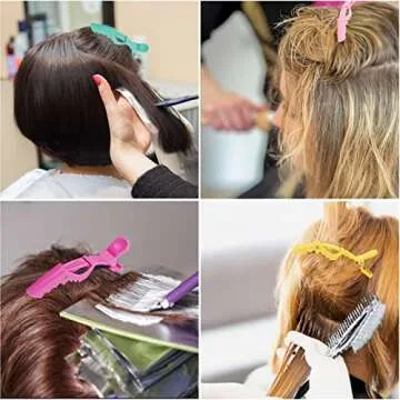 Ondder 24 Pack Professional Alligator Hair Clips for Styling and Salon - Plastic Gator Clips