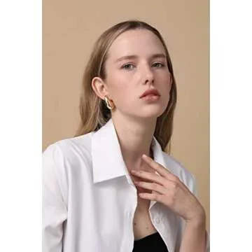 Vuleto Gold Silver Teardrop Earrings Lightweight Set