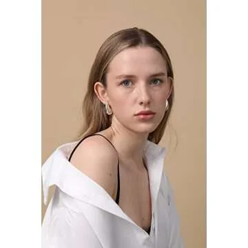 Vuleto Gold Silver Teardrop Earrings Lightweight Set