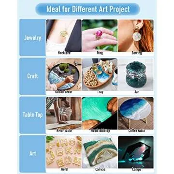 Nicpro 1 Gallon Crystal Clear Epoxy Resin Kit, High Gloss & Bubbles Free Resin Supplies for Art Coating and Casting, Craft DIY, Wood, Tabletop, Bar Top, Molds, River Tables with Cups, Sticks, Gloves