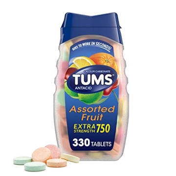 TUMS Chewable Antacid Tablets for Extra Strength Heartburn Relief, Great for a Summer BBQ - Assorted...