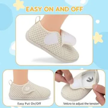 FEETCITY Toddler Walking Shoes Slip On Toddler Shoes Boys Girls Kids Sports Sneakers Casual School Shoes Barefoot Shoes