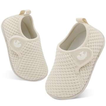 FEETCITY Toddler Walking Shoes Slip On Toddler Shoes Boys Girls Kids Sports Sneakers Casual School Shoes Barefoot Shoes