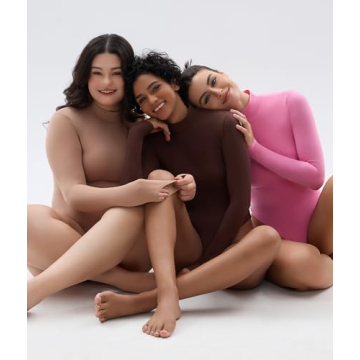 Stylish SHAPERX Bodysuit for Women in Pink
