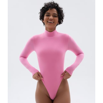 Stylish SHAPERX Bodysuit for Women in Pink