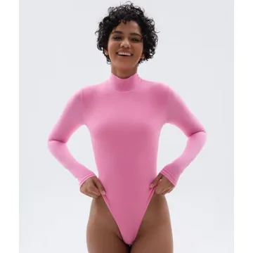 Stylish SHAPERX Bodysuit for Women in Pink