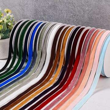 Jeuhoue Velvet Ribbon Red, 1-1/2 Inch for Gift Wrapping