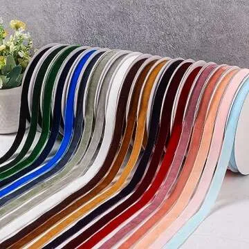 Jeuhoue Velvet Ribbon Red, 1-1/2 Inch for Gift Wrapping