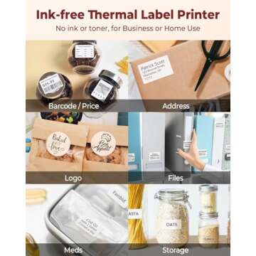 Phomemo Label Printer - M110 Thermal Label Printer, Upgraded Bluetooth Portable Label Maker for Prod...